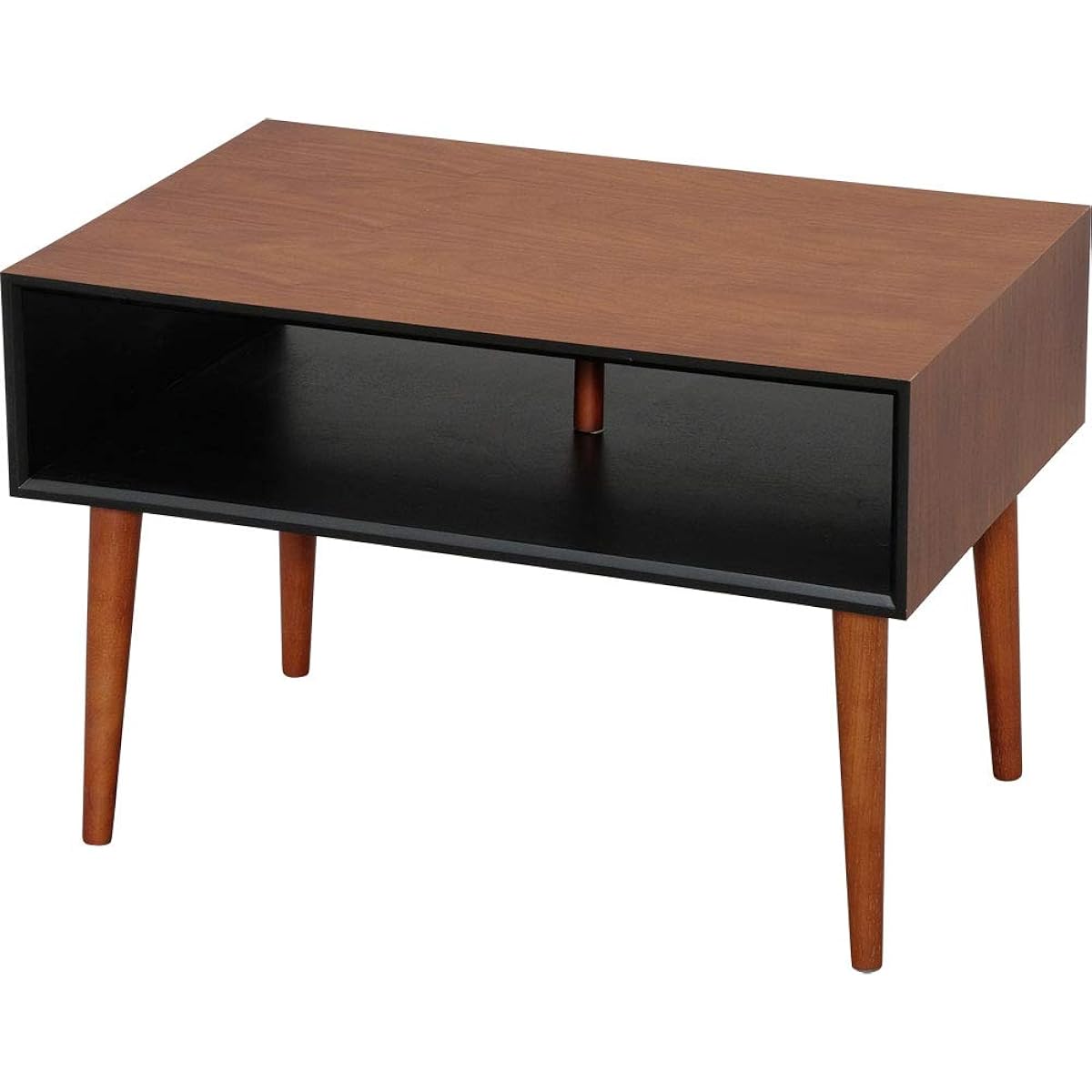 Iris Plaza Box Table Low Table Center Table Side Table Width 60 x Depth 40 x Height 40cm Walnut Compact Bedside Table BTL-6040