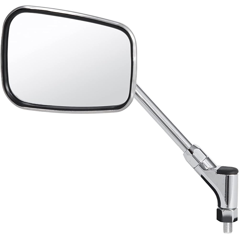 TANAX Bike Mirror Napoleon Azet 3 Mirror EX Stainless Steel (Silver) Positive Thread 10mm Left and Right Common 1 Piece NA-006