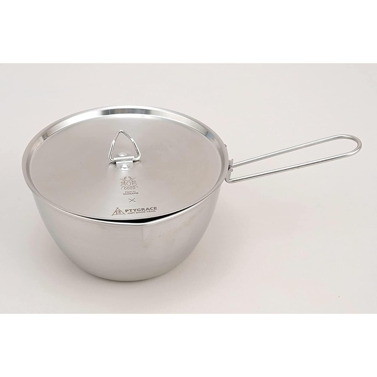 Katarikishouji PTYGRACE Metal Shella Bowl 850 with Storage Bag Camping Kettle Cooker Pot Rice Cooker Compatible with IH Made in Japan