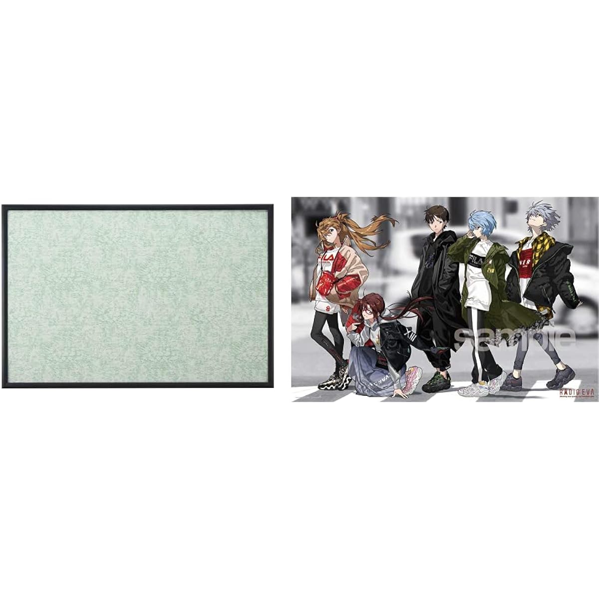 Aluminum Puzzle Frame My Panel Black (50x75cm) & Jigsaw Puzzle RADIO EVA Illusrtation 04 Sports MIX Style 1000 Pieces (50x75cm) [Set Purchase]
