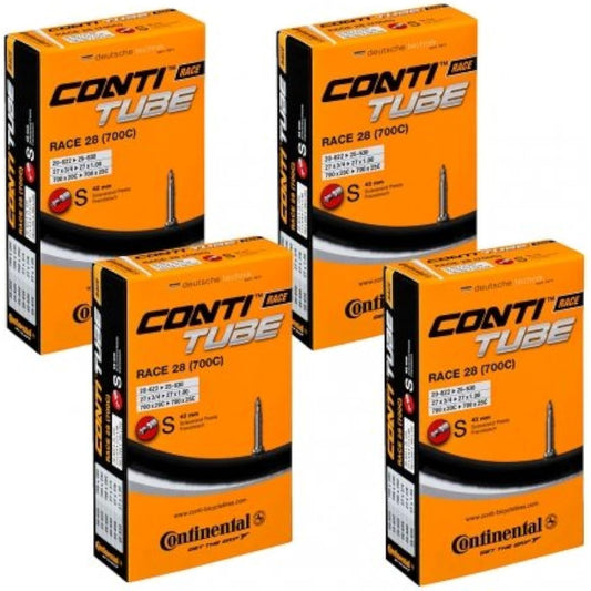 Set of 4 Continental Tubes Race28 700 x 20-25C (Presta style 42mm) [Parallel Import]