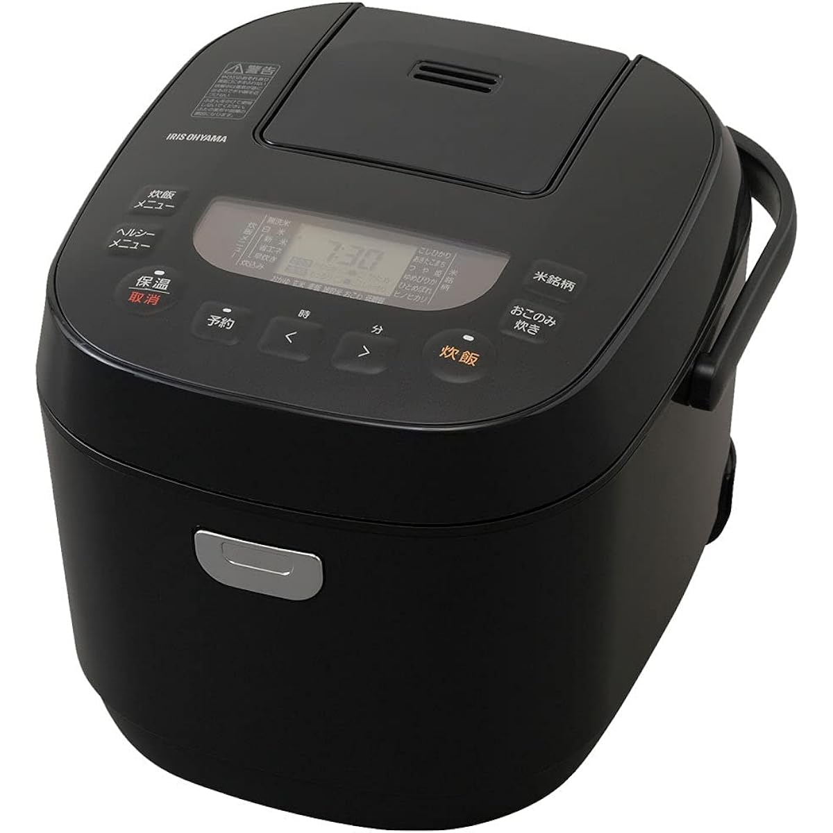 Iris Ohyama Rice Cooker, 10 Cups, 1 Sho, Microcomputer Type, Cooking Function for 40 Brands, Extra Thick Pot, Brown Rice, Black RC-ME10-B