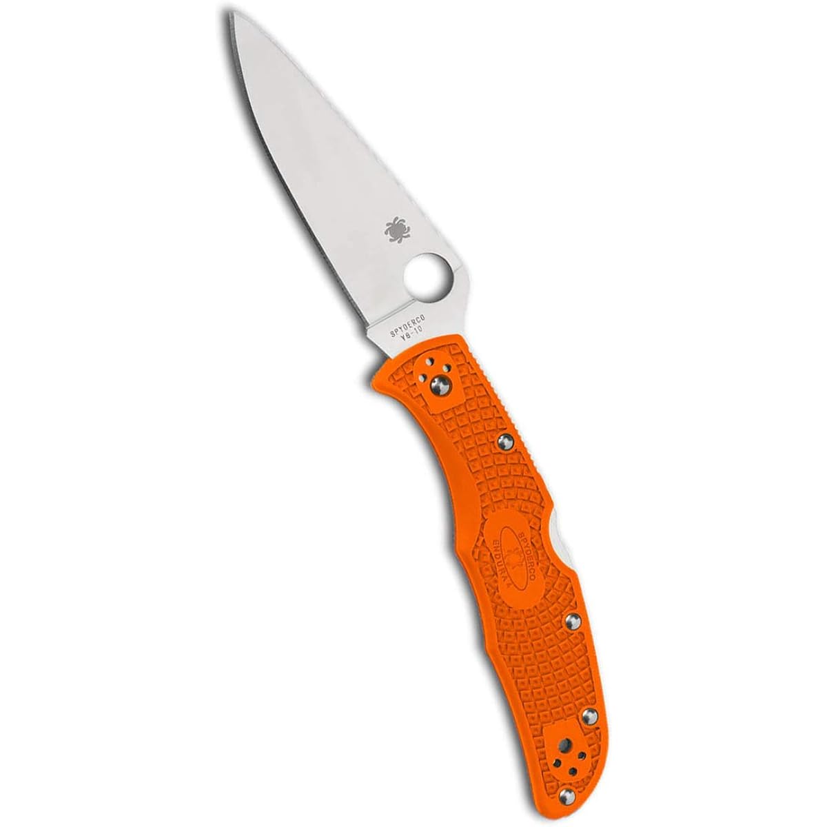 Spyderco Endura 4 Full Flat Blade Orange Straight Blade C10FPOR