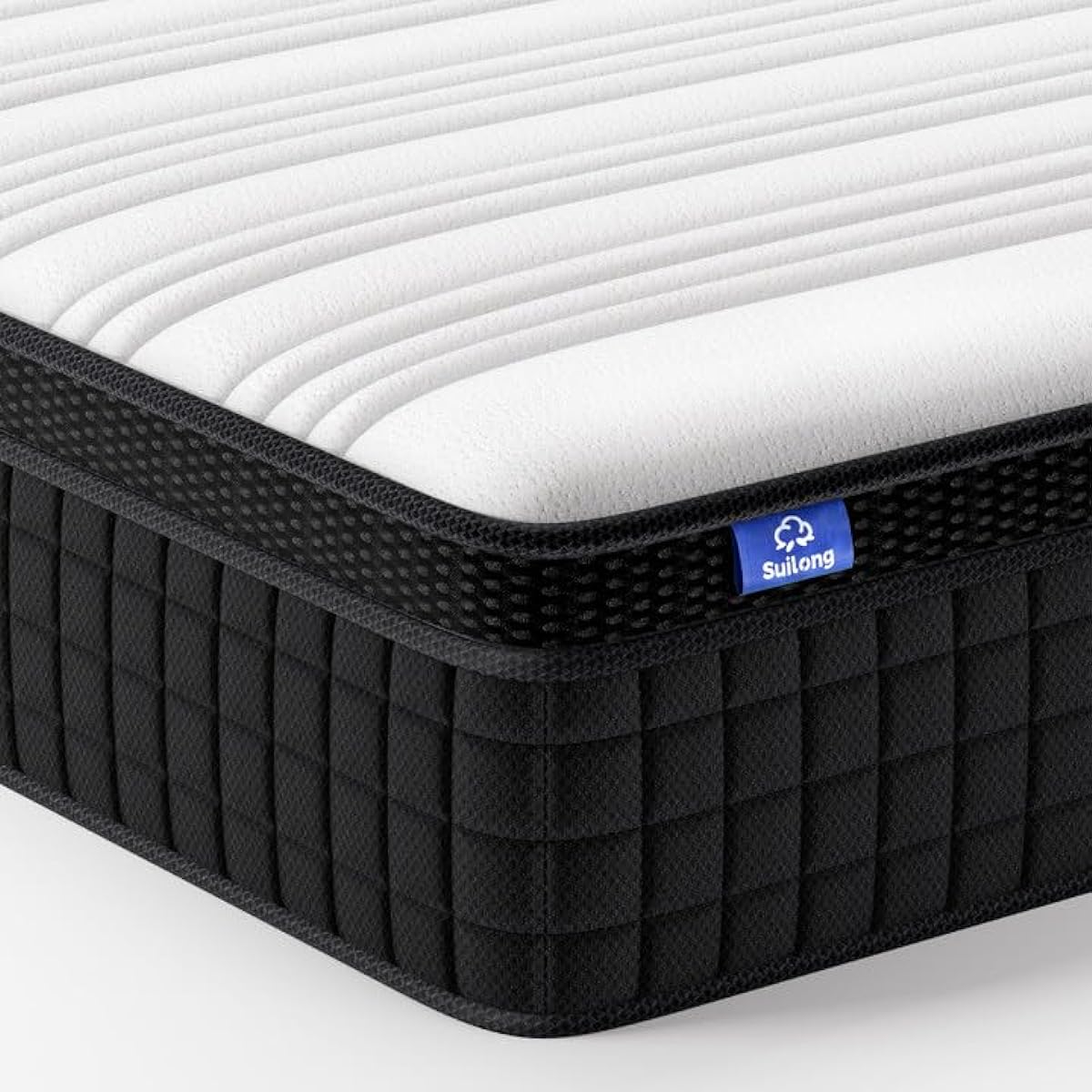 SuiLong Mattress, Semi-double High Resilience, Thickness 24cm, Mattress, Extra Thick, High Quality Knit Fabric, Breathable, Bed Mattress, Pocket Coil, Parallel Arrangement, High Density Urethane, Noise Reduction, No Feeling of Bottoming, Easy to Carry, C