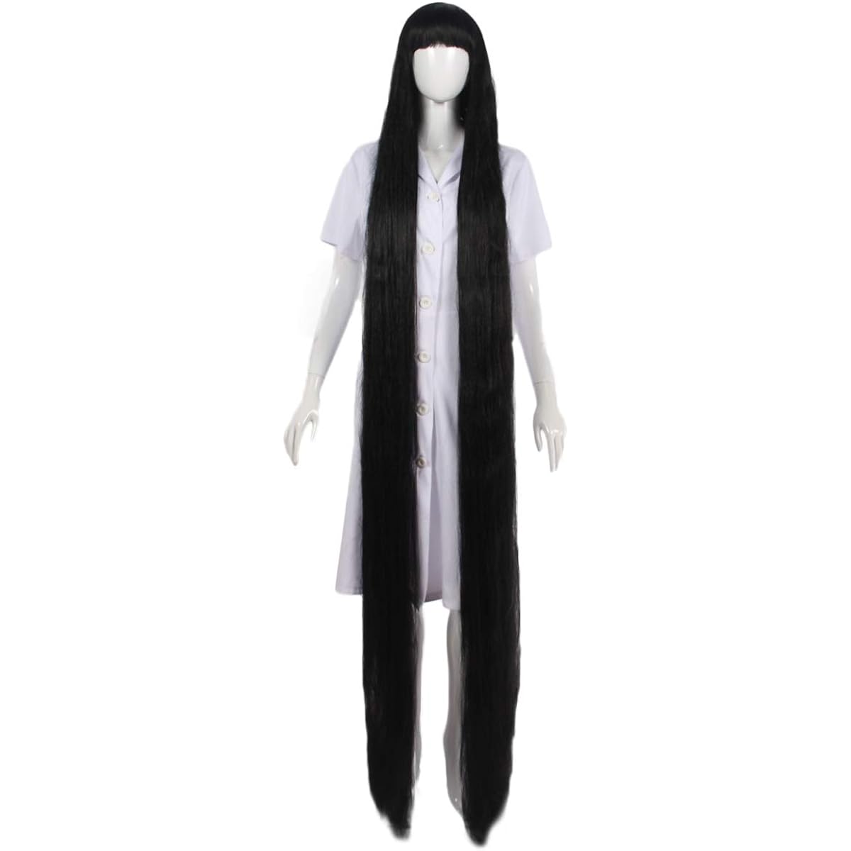 Wigs2you Costume Wig H-3271 Super Long Straight Thick Black Hair Black Full Wig Cosplay Wig Crossdressing Men's Dressing Twin Coordination Party Wig Standard M Size