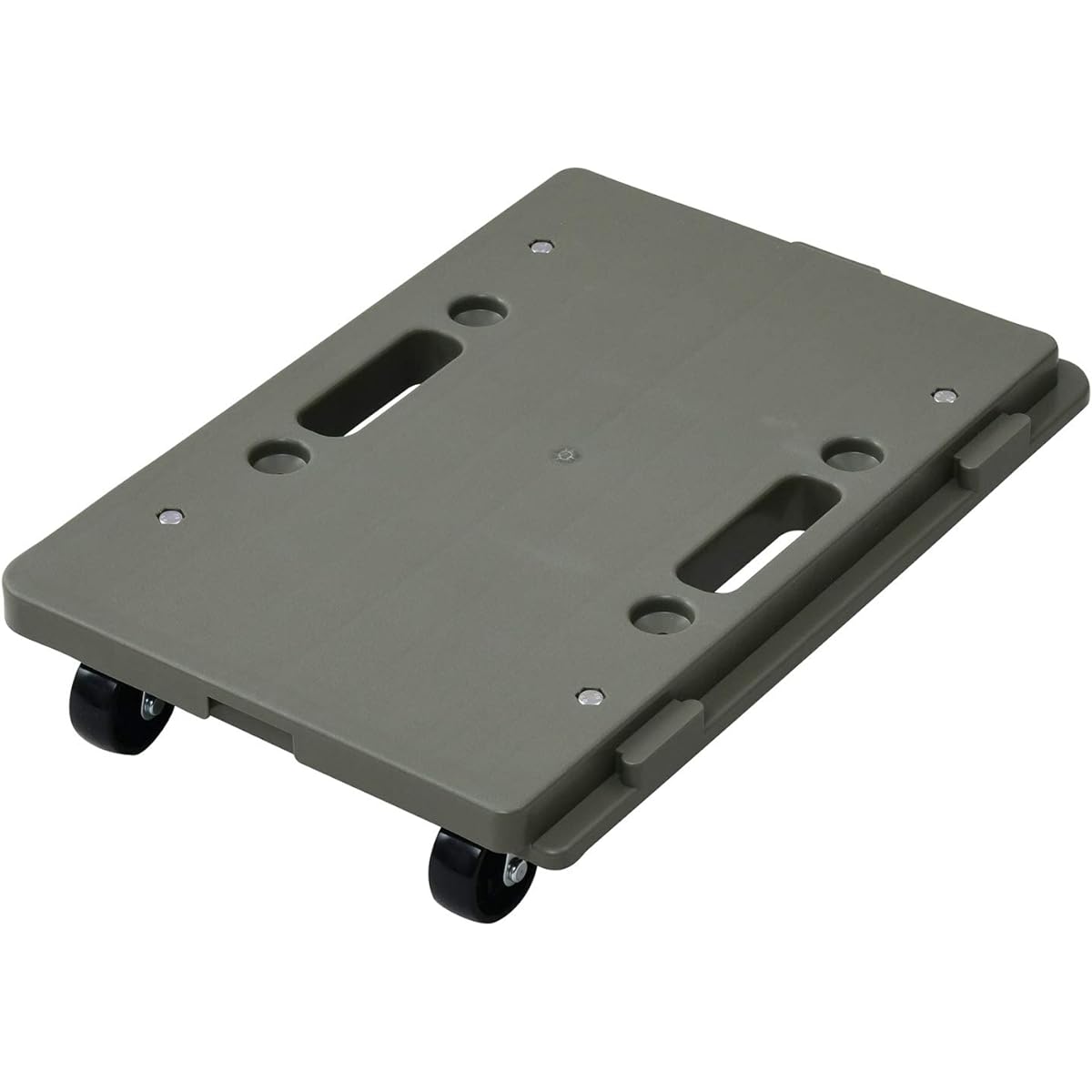 [Yamazen] Mini flat cart 27.5 x 41cm Load capacity 100kg Can be connected vertically and horizontally Stacking function Carry cart Dolly YRM-N50(OD) Olive