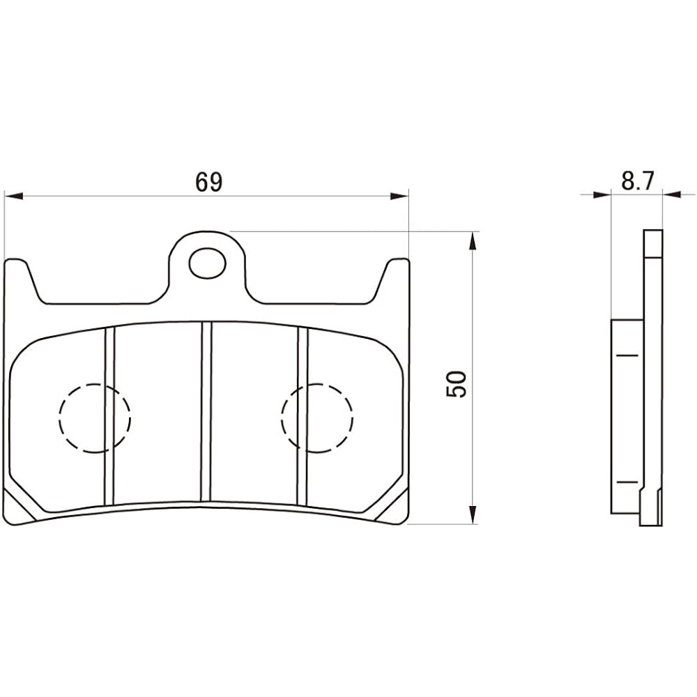 Daytona Motorcycle Brake Pad Hyper Pad (Semi Metal Pad) FZR250R(89-94) R1-Z(90-99) Front 27443 Thread No.:29
