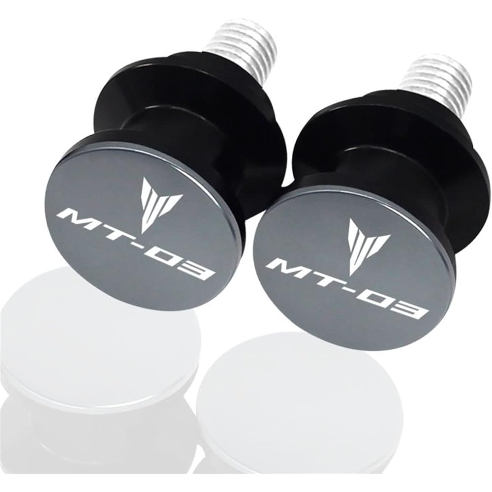 DOOREX 2pcs M6 Motorcycle Swingarm Slider Spool 8mm Stand Screw Protector Accessories Yamaha MT-03 MT03 Mt-03 2015-2020 2018 2019 Swingarm Slider Spool (Size: B Titanium)