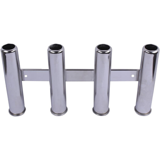 NUZAMAS Fishing Rod Holder Marine Grade Stainless Steel 4 Tube Rack Boat Yacht Side Mount Heavy Duty
