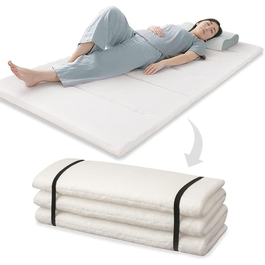 IRIS OHYAMA Airy, completely washable mattress, 6-fold type, 5 cm thick, can be stacked to improve your sleeping comfort, special filling that prevents dust/mites from coming out, storage case included, compact storage, antibacterial and deodorizing, ant