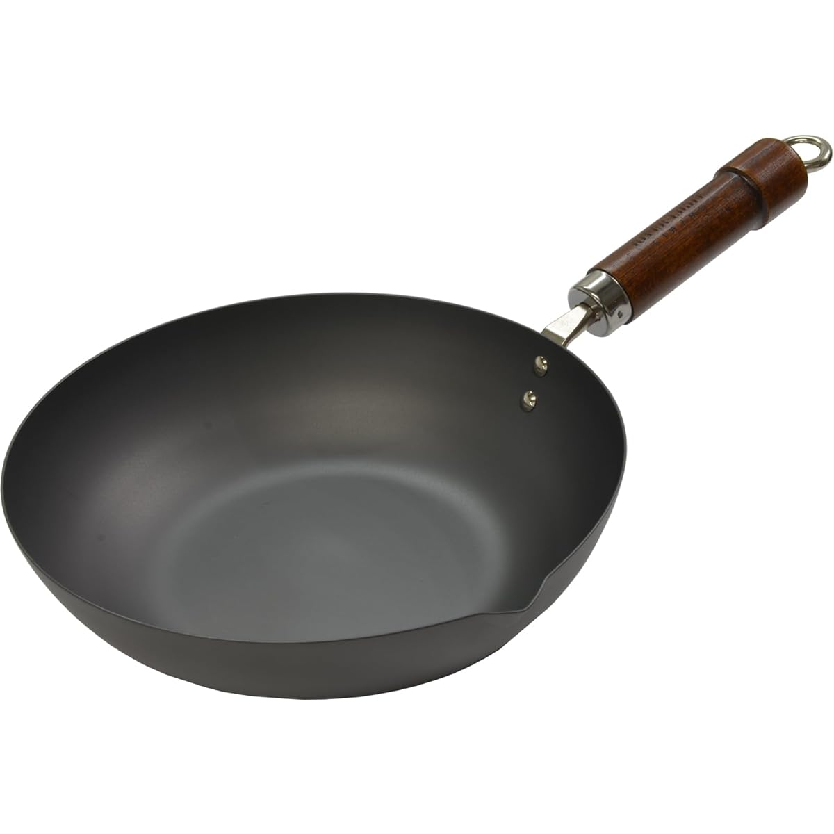 River Light Goku Japan Urushi Iron Frying Pan, Deep Stir-Fry Pot, 28cm, Iron Nitride, Nitriding Processing, IH Compatible, Rust Resistant, Wok, Made in Japan, KU1428