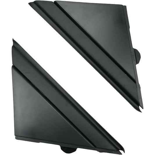 2 Pack Fiat 500 Door Miller Flag Cover Molded Plastic Accessories 2012-2019 1SJ85KX7AA 1SD00KX7AA Left Driver & Right Seat side Black decorative replacement
