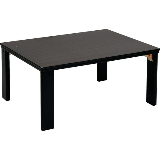 [Yamazen] Furniture-style Kotatsu Table, Width 80cm x Depth 60cm, Rectangular, Living alone, Foldable, Reversible Top, Flat Heater, Handheld Electronic Controller, Black GRF-MDN80602(BK/DB)