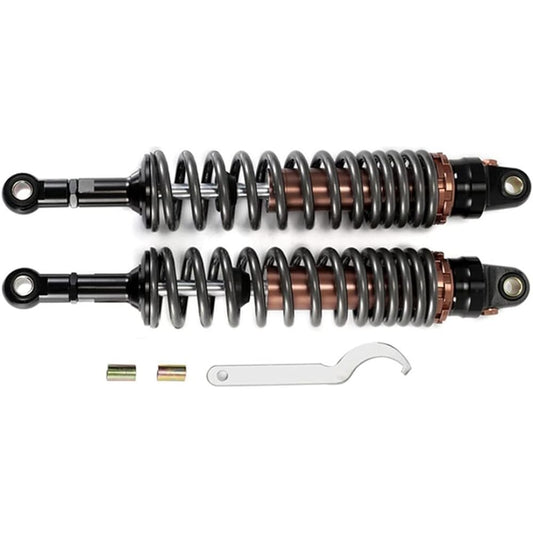 Hegeiisy Universal ATV Quad Dirt 380mm 8mm Spring Motorcycle Shock Absorber Rear Suspension Brown