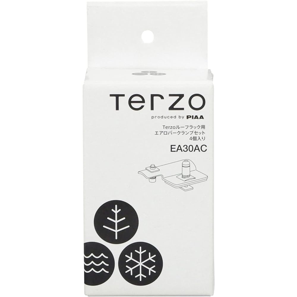 Terzo Terzo (by PIAA) Roof Rack Option 4 Pieces Aero Bar Clamp Black (Compatible Part Numbers: EA303/EA308/EA309) EA30AC