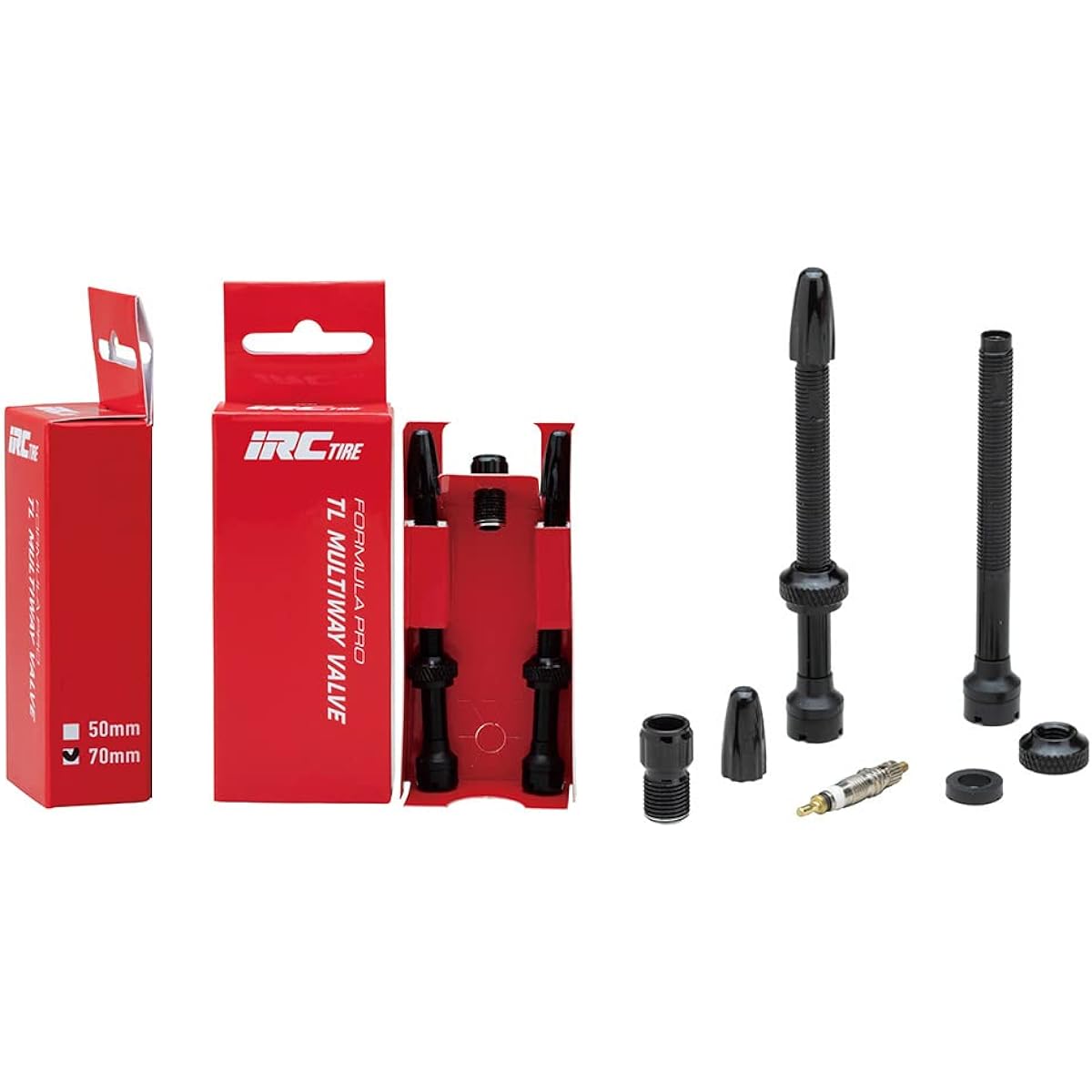 Inoue Rubber IRC TIRE Formula Pro Tubeless Multiway Valve 70mm FORMULA PRO TL MULTIWAY VALVE 2 pieces