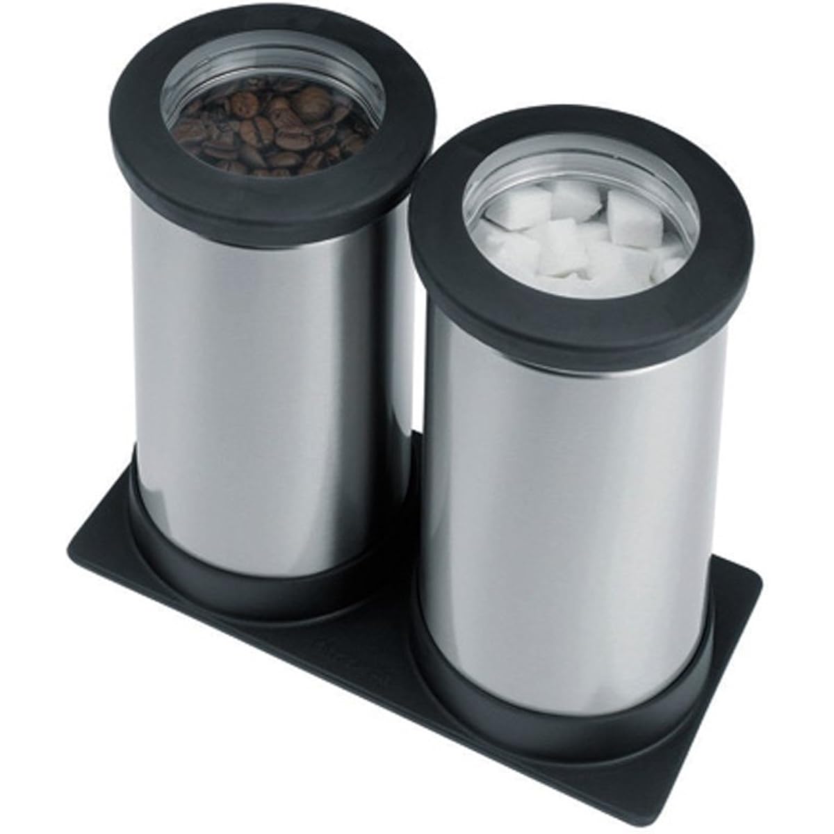 Brabantia Clear Top Canister 0.7L Set of 2 with Tray 41564-7