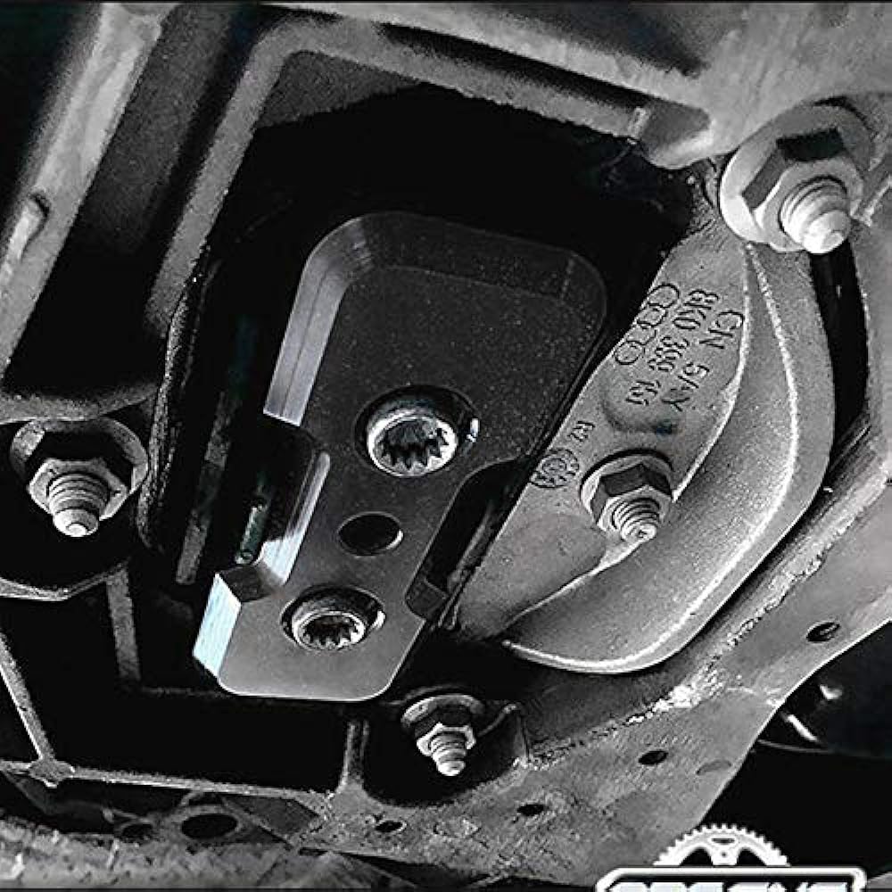 PQYRACING Insert Billet Aluminum Transmission Mount S-Tronic/Manual B8 Chassis Audi Model Black TMI01BK