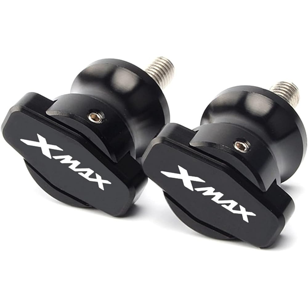 DOOREX Motorcycle CNC Alumium Swing Arm Spool Slider Stand Screw M6 Yamaha XMAX 125 250 300 400 X-MAX XMAX300 XMAX400 Swing Arm Slider Spool (Size : Black)