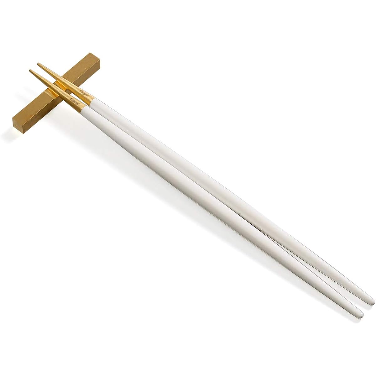 Cutipol GOA White Gold Chopsticks + Chopstick Rest Set G029GW