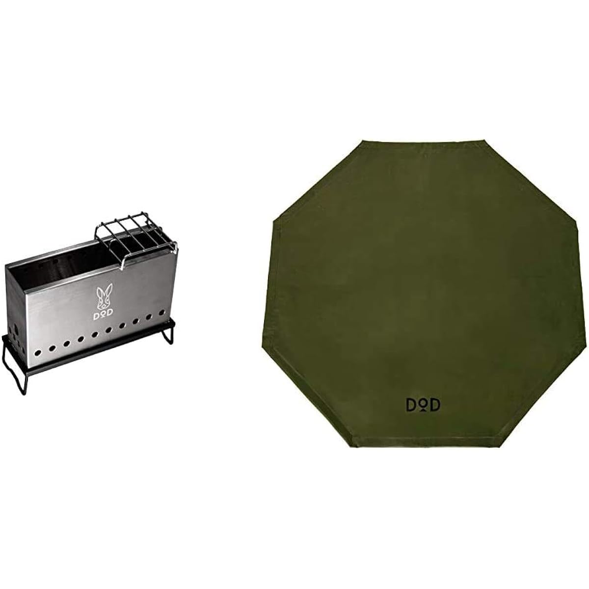 DOD Petit Moe Fire Secondary Combustion Visible Compact Bonfire Stand Trivet Heat Resistant Table Storage Bag Standard Included Q1-760-SL
