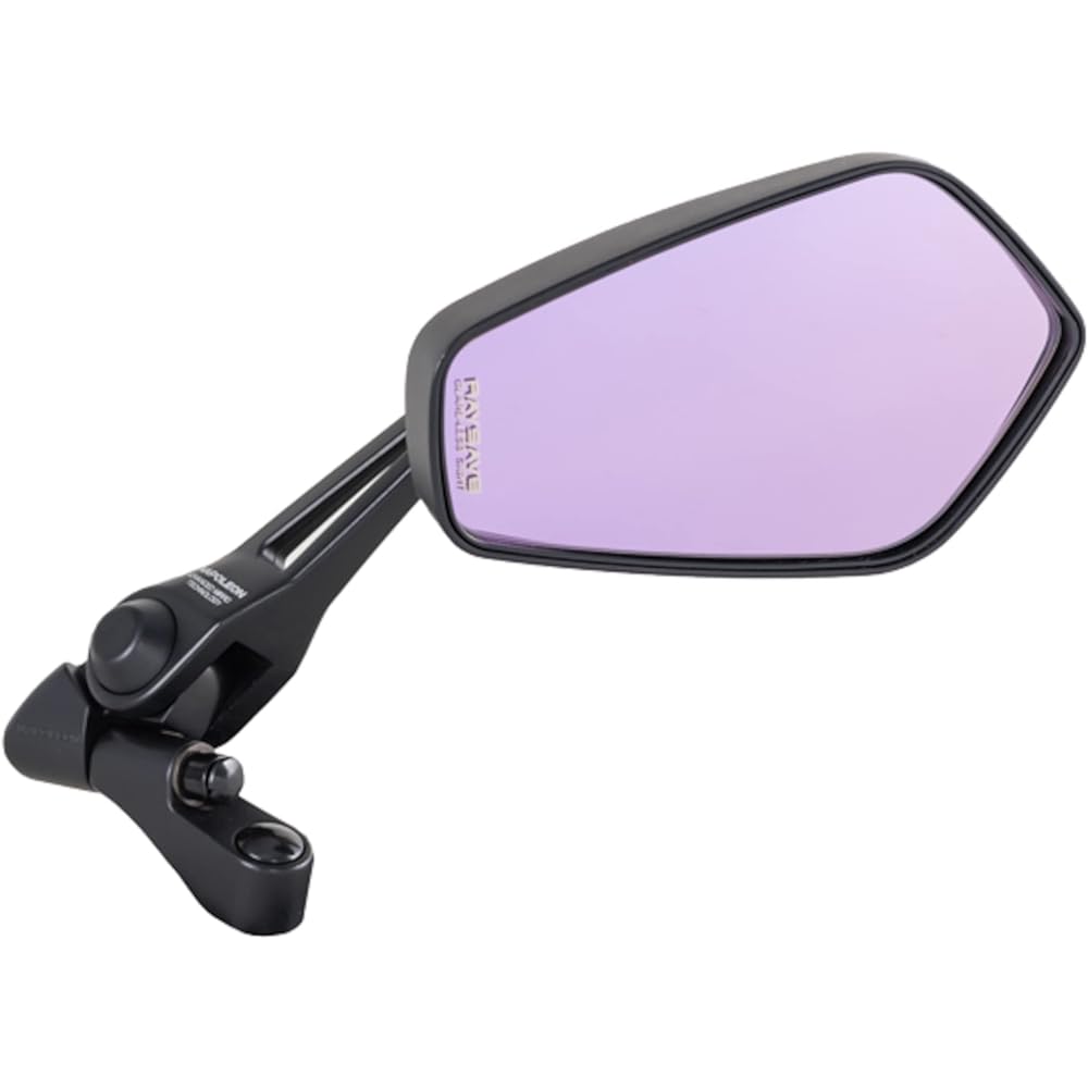 TANAX Bike Mirror Napoleon Shark Mirror 3 Black Anti-glare Mirror [RAYSAVE] Left and Right Common 10mm Positive Thread AOS3