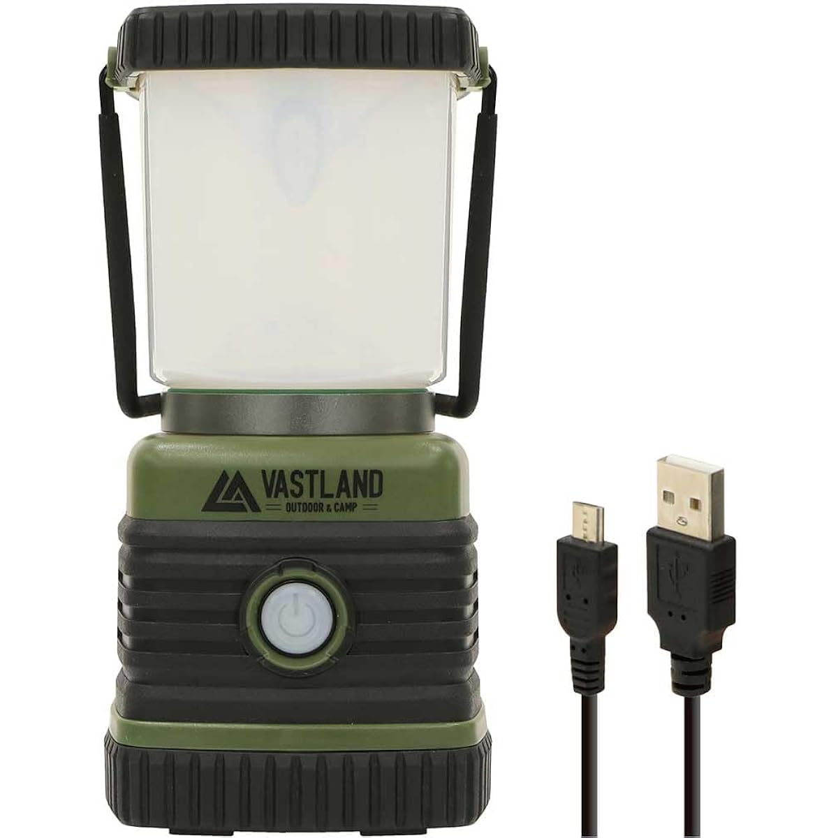 VASTLAND LED Lantern Rechargeable 1000 Lumens Camping Outdoor Light Splashproof Olive