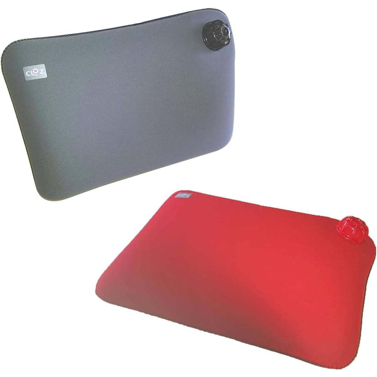 Soft hot water bottle, rectangular type, 2.3L size, on your lap, in your futon, long-lasting warmth, energy saving, highly effective, one year warranty included, Klotz (gray)