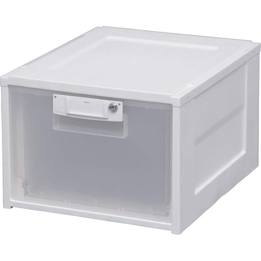 Iris Ohyama Chest Office with Key HG-301KA White/Clear