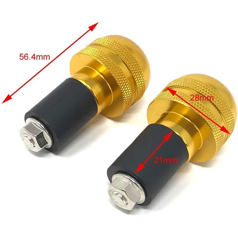 Motorcycle Bur End weight Global oxidation black 22mm 7/8 inch handlebar
