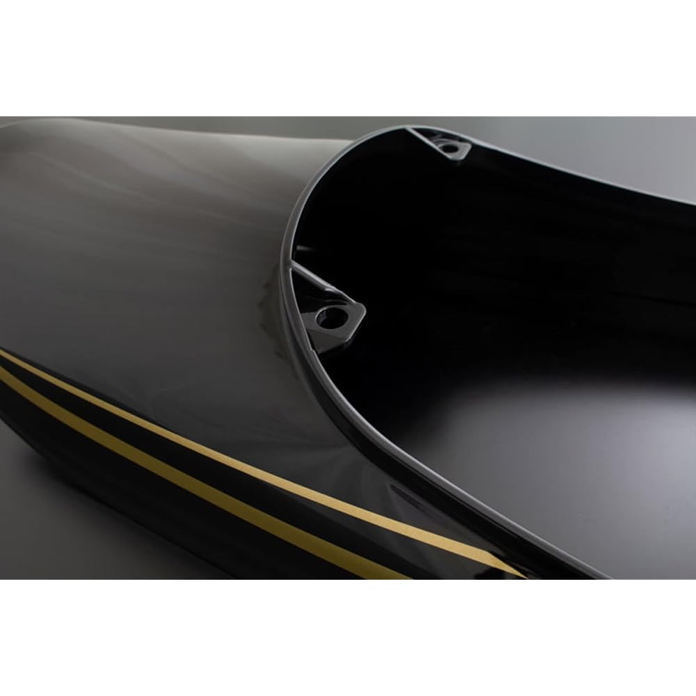 PMC ARCHI Motorcycle Exterior Long Tail Cowl 2023 CAFE Metallic Diablo Black (Gold) Gold Line Z900RS/CAFE '18-'23 189-1417