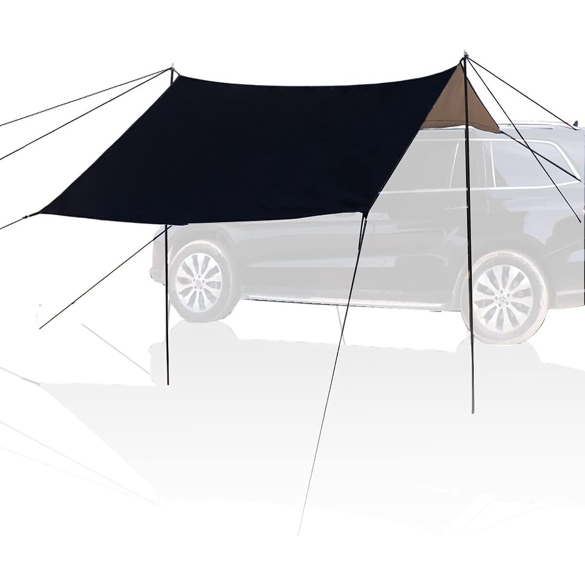 YEZOND Car Side Tarp, Awning, Car Connection Tent, Car Side Awning, Light Vehicle, Tarp to Attach to Car (L-440CM*200CM)