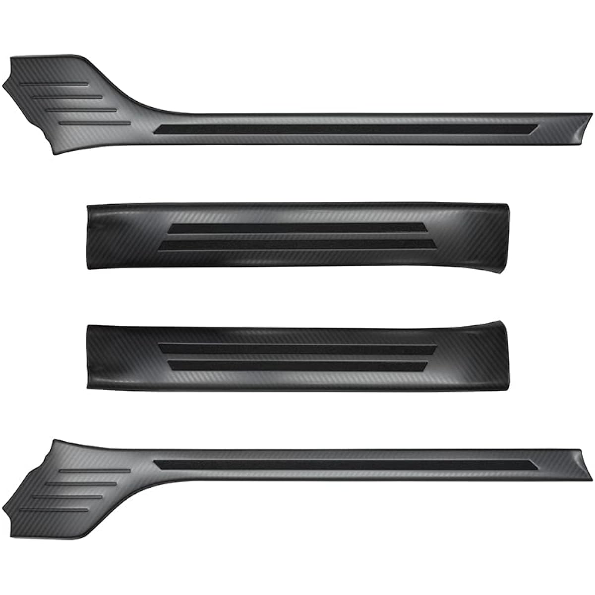Samurai Produce Toyota New Model Voxy 90 Series Noah 90 Series Side Step Scuff Plate 4P Anti-Slip Rubber Carbon Style