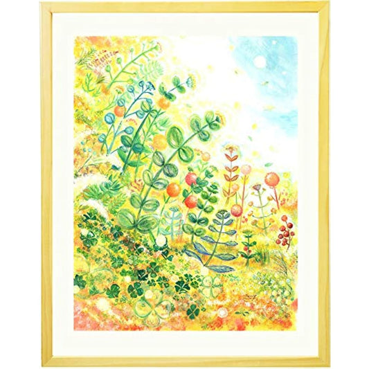 Painting Interior Picture "Grow" (M Size Framed) Framed Stylish Entrance Feng Shui Picture Wall Hanging Room Living Art Poster Scandinavian Plant Healing