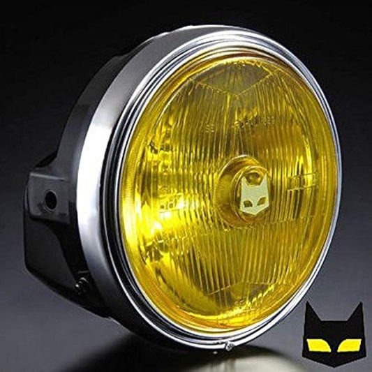 (Marshall) Headlight 889 Driving Lamp Full Kit Yellow Lens Black Case HONDA Honda CB1100R/90...
