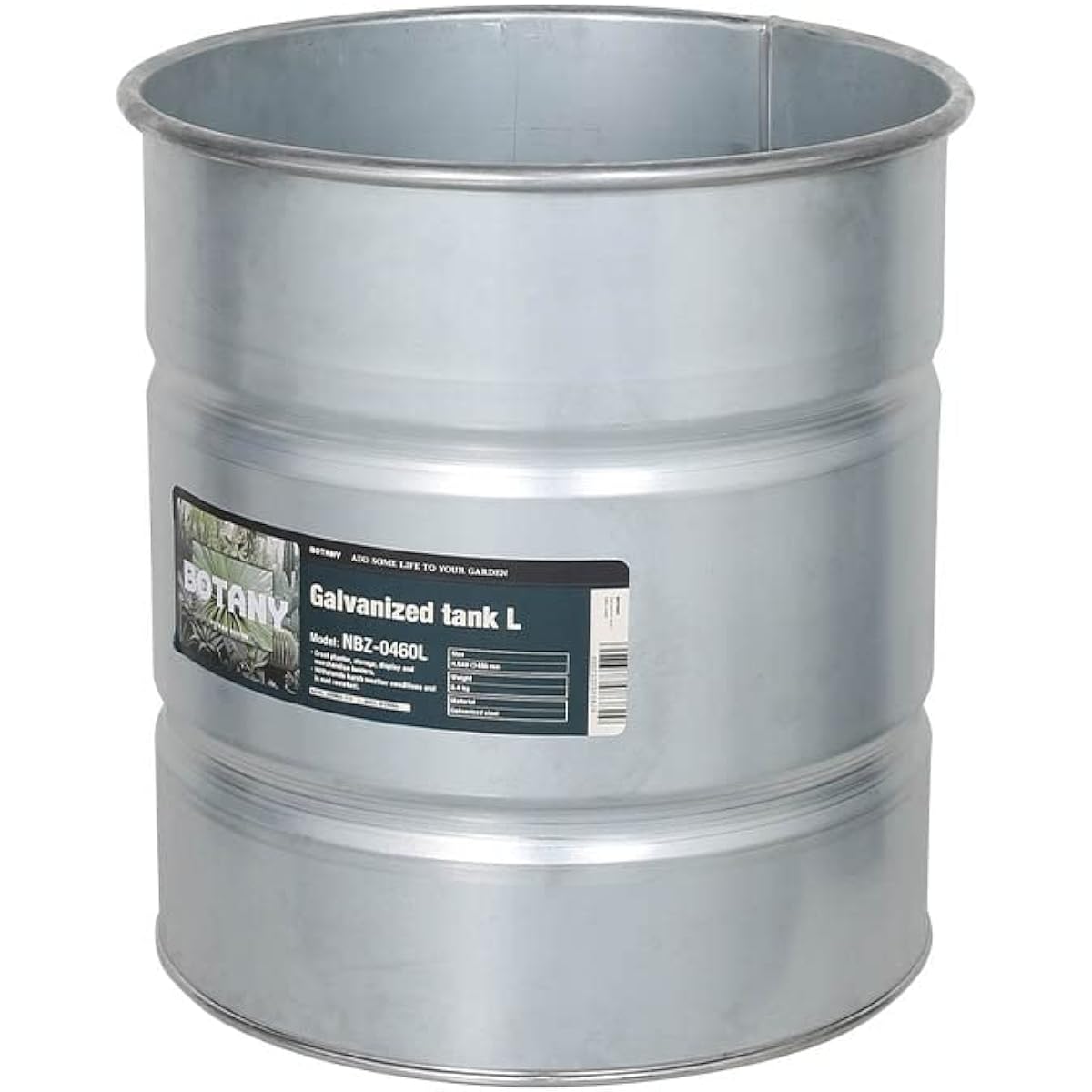 Dalton Galvanized Tank L 13 Pot Approximate BOTANY Pot Cover Pot Planter Height 540mm Diameter 486mm Capacity 100L NBZ-0460L