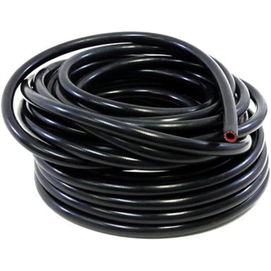 HPS 3 /8 inch ID black high temperature enhanced silicon Horse Hose Up to 10 Foutrol, Work pressure 80 PSI, maximum temperature rating: 350 F, bending radius: 1 - 1/2 "