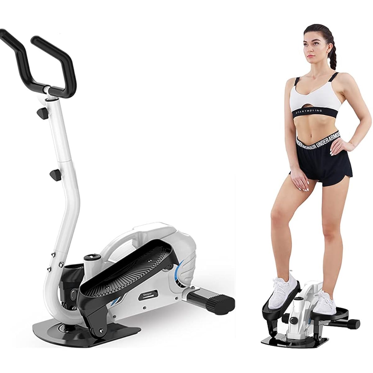 [Official Manufacturer Warranty 5 Years] AORTD Stepper Stepping Equipment, Self-propelled Room Runner, Latest Model, Aerobic Exercise at Home, Healthy Stepper, with Dedicated Handle, Stepping Stool, Ideal for Exercise, Indoor Exercise, Fitness, Dieting,