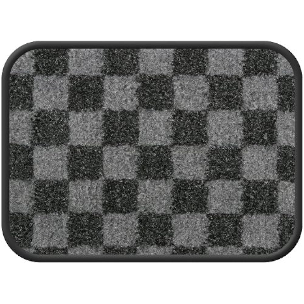YMT New Serena C27 2NDM + 2nd row aisle + 3RD large mat (split type) Checked gray x Dark gray C27-2ND-M-3RD-2-CHGR