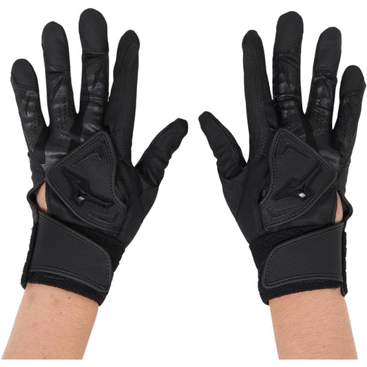 Mizuno Batting Gloves for Students, Two Hands, Double Belt, Select Nine W Belt, 1EJEH144 miz18ss