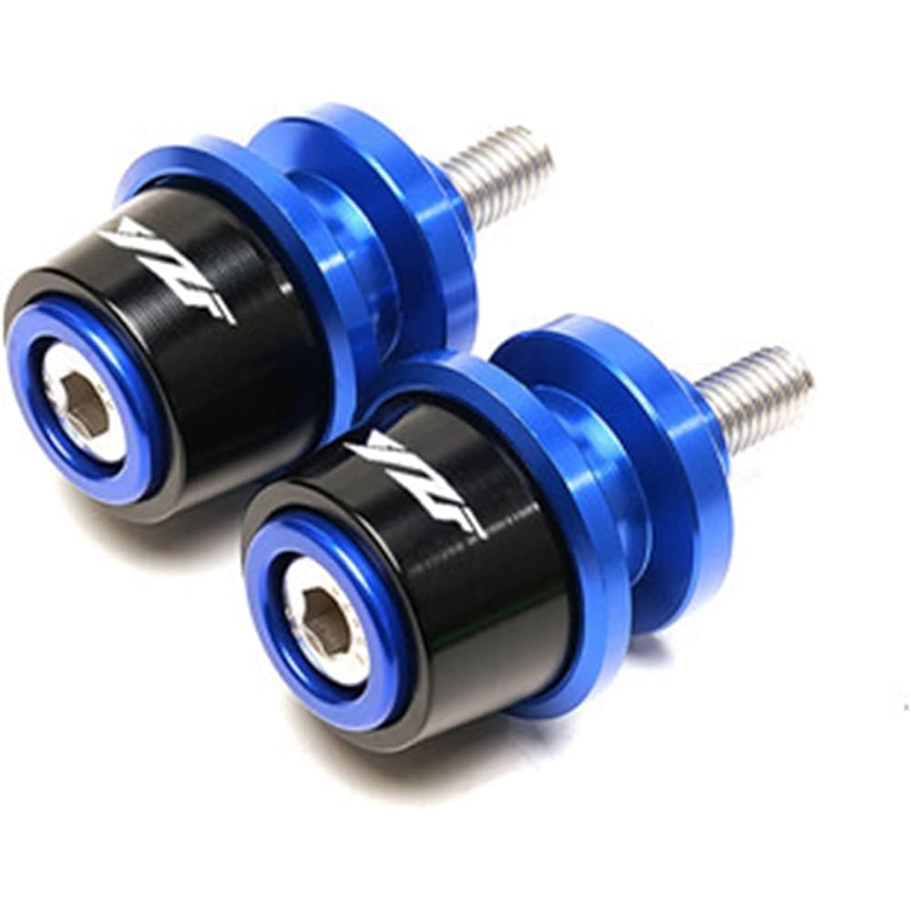 DEMUR 6mm Motorcycle Accessories CNC Swing Arm Spool Slider Stand Screw Fits for Yamaha YZF R6 YZF-R6 2000-2021 2020 YZF R1 YZFR1 Swing Arm Slider Spool (Size : X Blue)