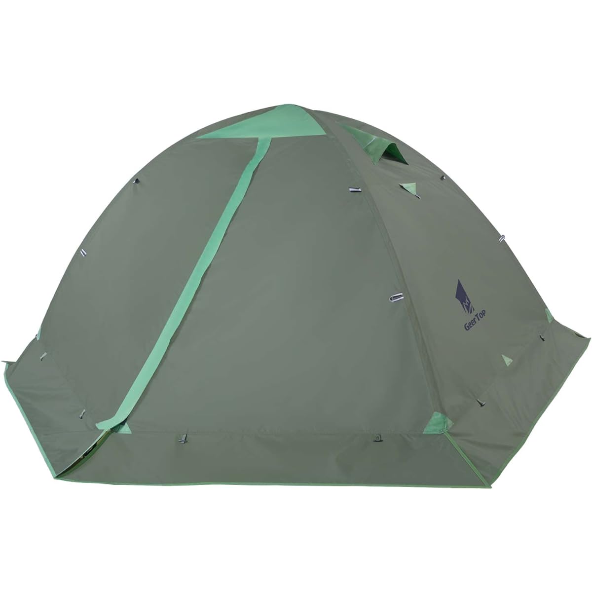 GEERTOP Tent, 2 Person Solo Tent, Lightweight, 4 Seasons, Double Layer, Water Pressure Resistance 5000MM, Waterproof, Mountaineering Tent with Skirt, Cold Protection, Camping, Bike, Outdoor, Touring, Winter, Easy Setup