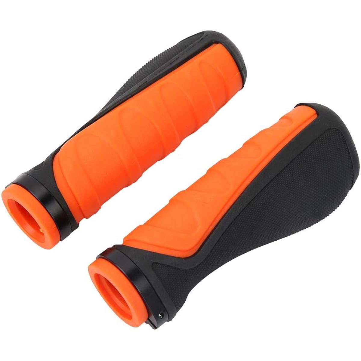 Bicycle Handlebar Grip Bicycle Grip Handlebar Grip Rubber Material 13 x 5 x 3.2cm Anti-slip Shockproof Waterproof Dustproof Mountain Bike Handlebar Grip Durable Orange + Black Cycling Accessories