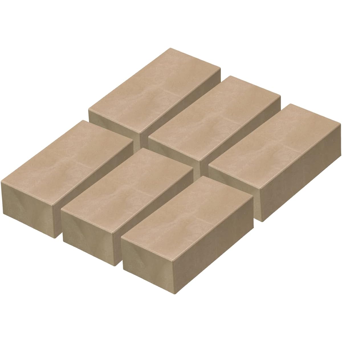 YPC Made in Japan Brick Block Flower Bed Gardening Outdoor Veranda Exterior Ren Block Garden Cover 6 Pieces WF Khaki