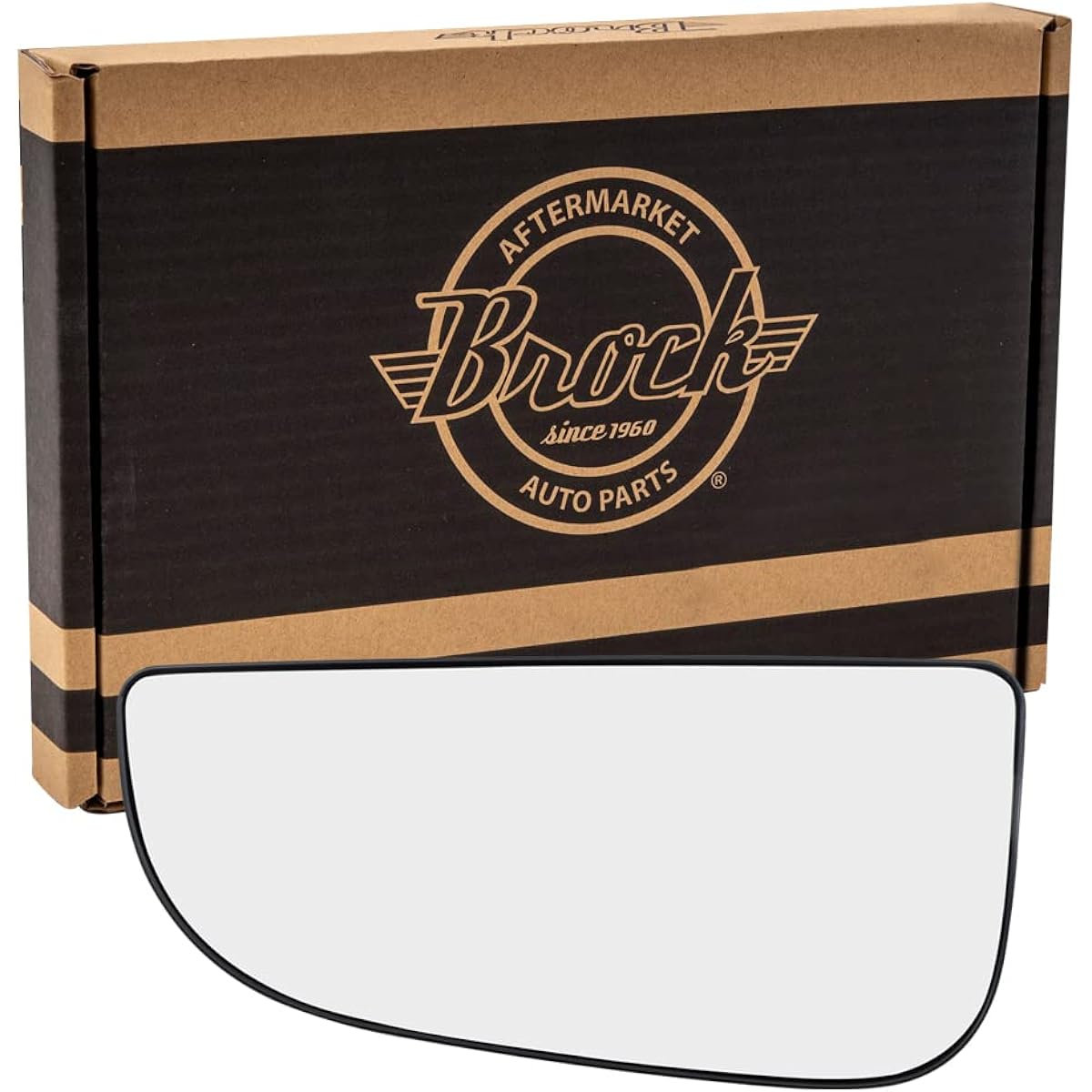 Driving seat side traction mirror glass, with outer base, for 2009-18-year lamb pickup trucks.