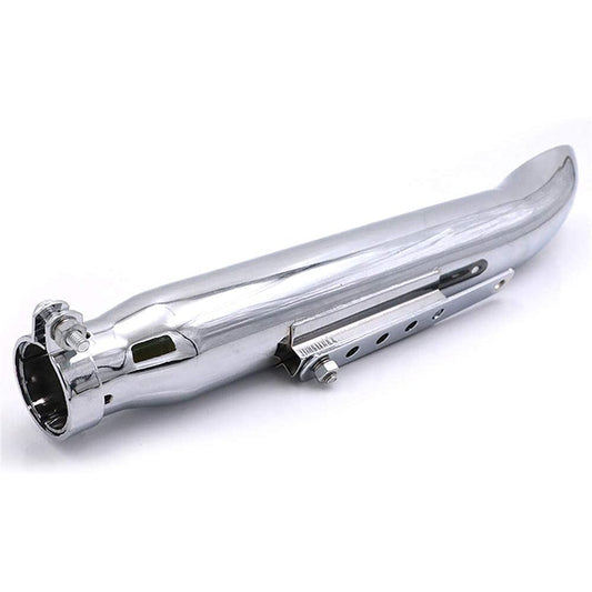 Motorcycle Exhaust Muffler Universal 51mm Super Cub Muffler Pipe Taper Silencer Slash Cut Slip-on Kit for Harley Chopper Honda Cafe Racer Suzuki Intruder (Silver)