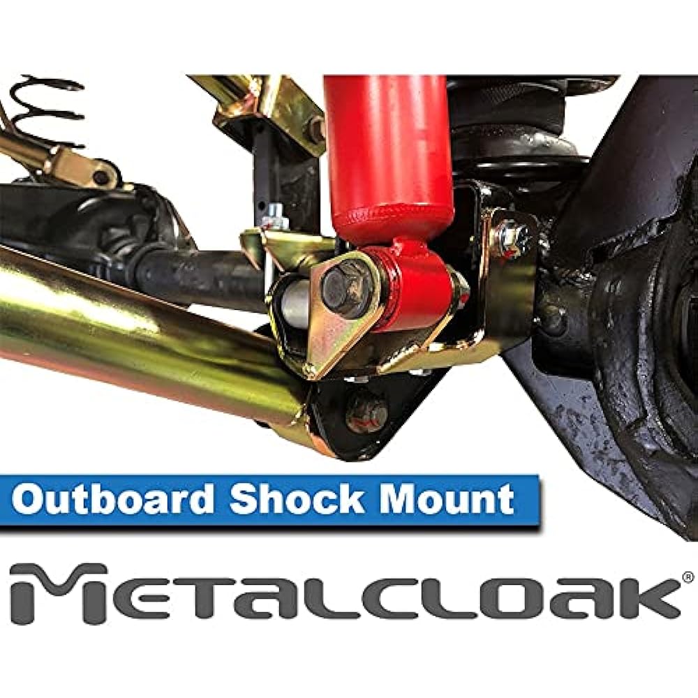 METALCLOAK Rower Front Shock Mount Spacer Relocation Kit for Jeep Wrangler JK