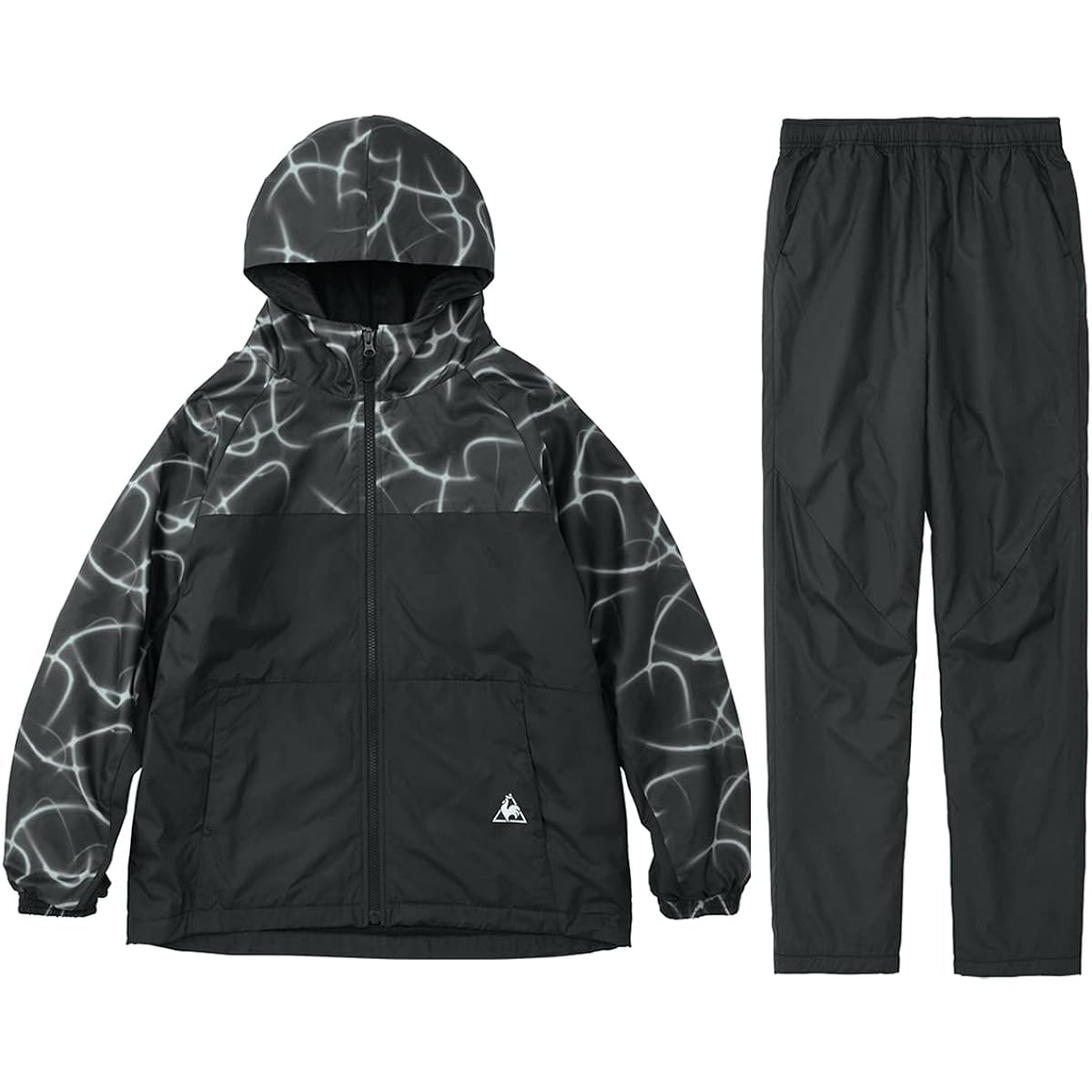 [Le Coq Sportif] Women's Air Asamotion Hooded Windbreaker Jacket/Pants Top and Bottom Set QMWQJF22/QMWQJG22 Lining: Mesh + Thin Filling