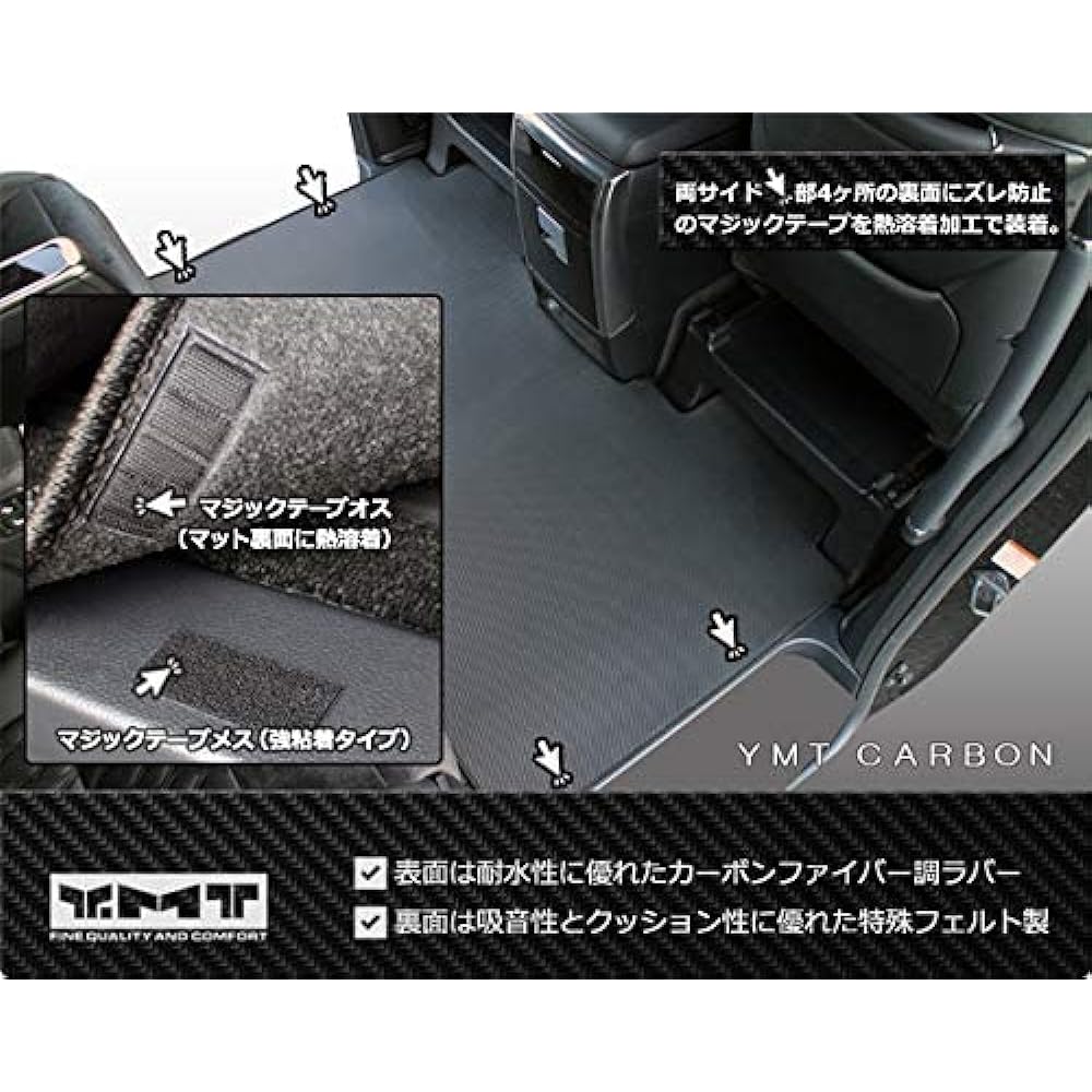 YMT 30 series Alphard gasoline car S (7-seater) carbon-like rubber 2NDM+3RD+2nd row aisle mat