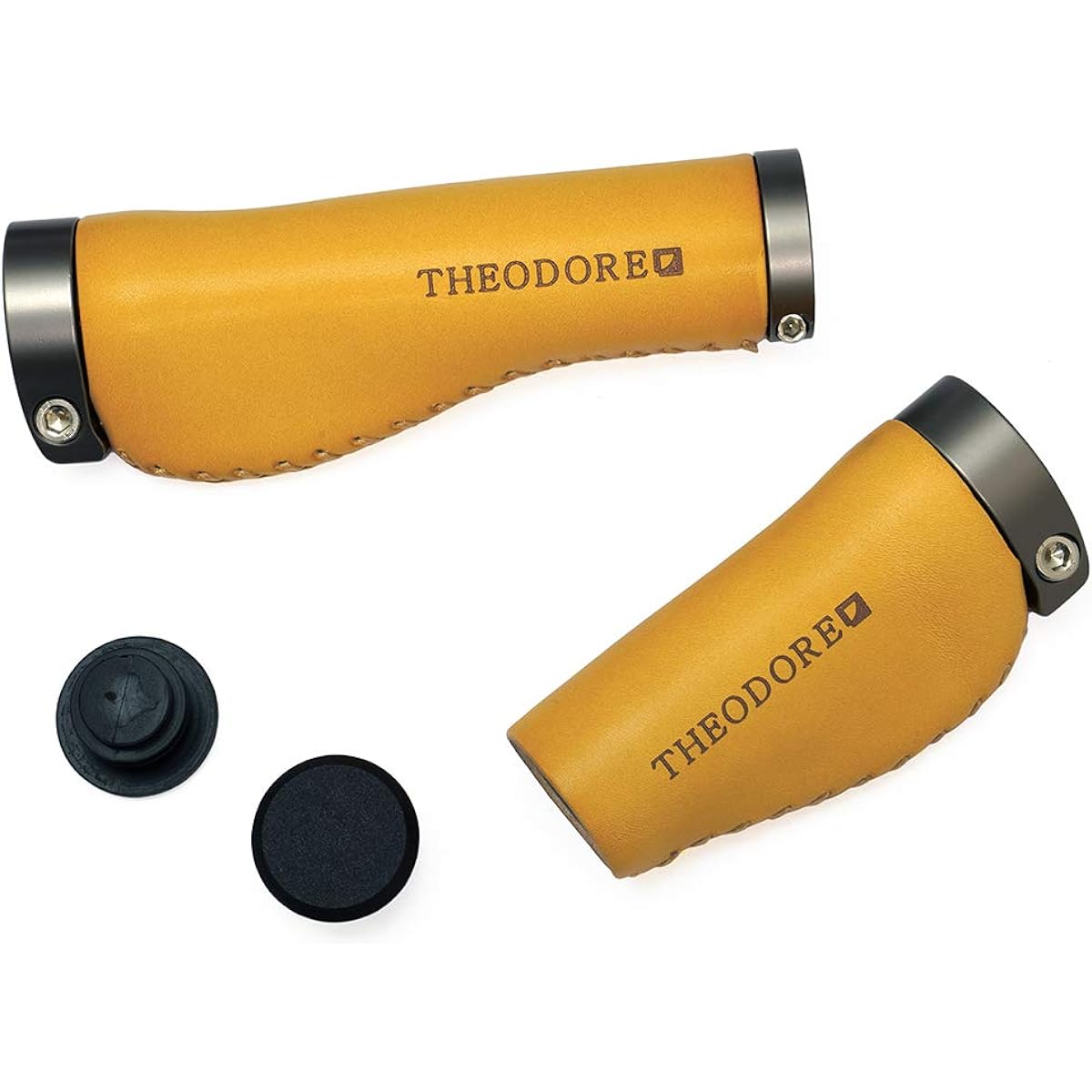 THEODORE Shift Grip Bicycle Grip Italian Genuine Leather 138/96mm